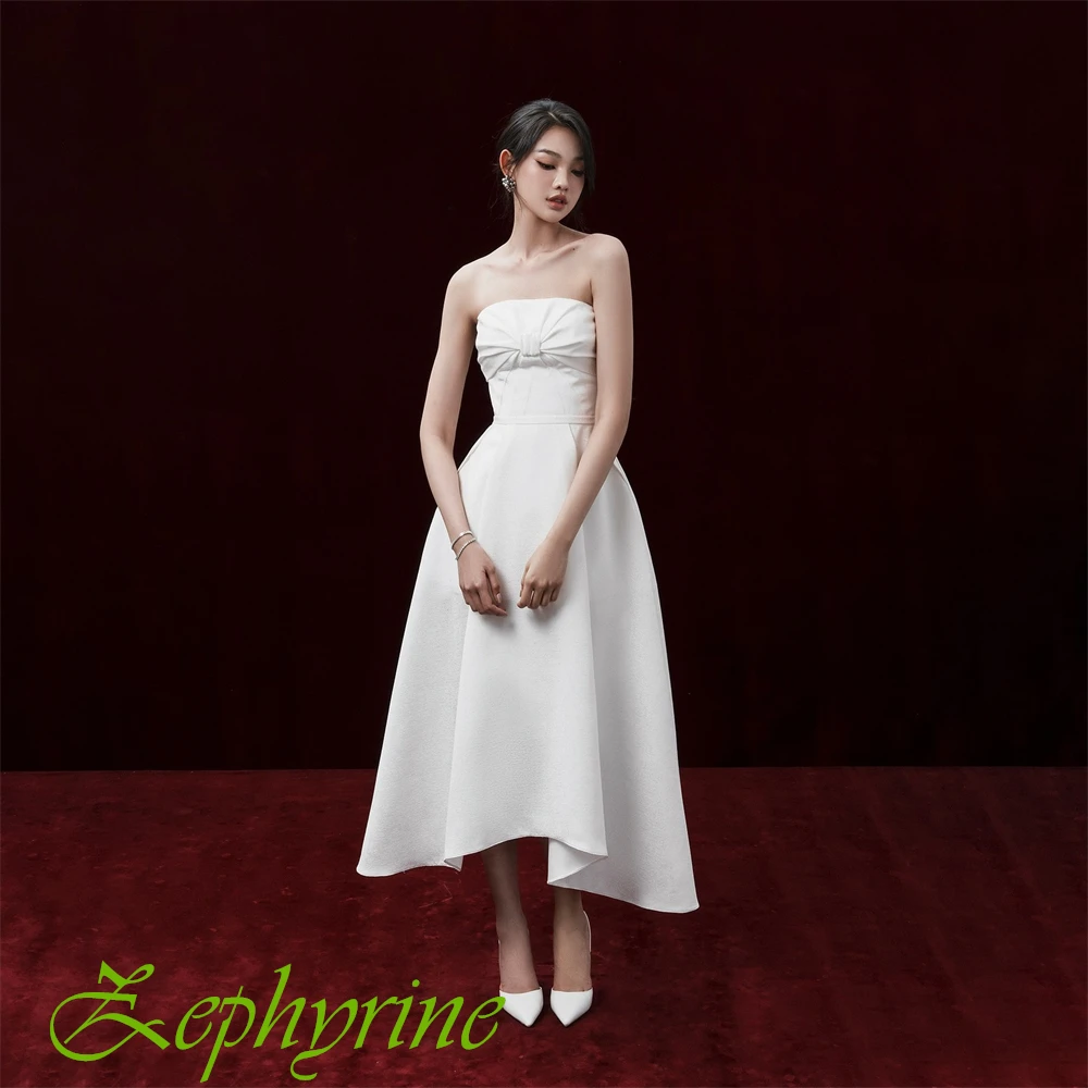 Customized Elegant Jersey Strapless Evening Dress Exquisite A-Line Prom Dresses High Quality Special Occasion Gowns