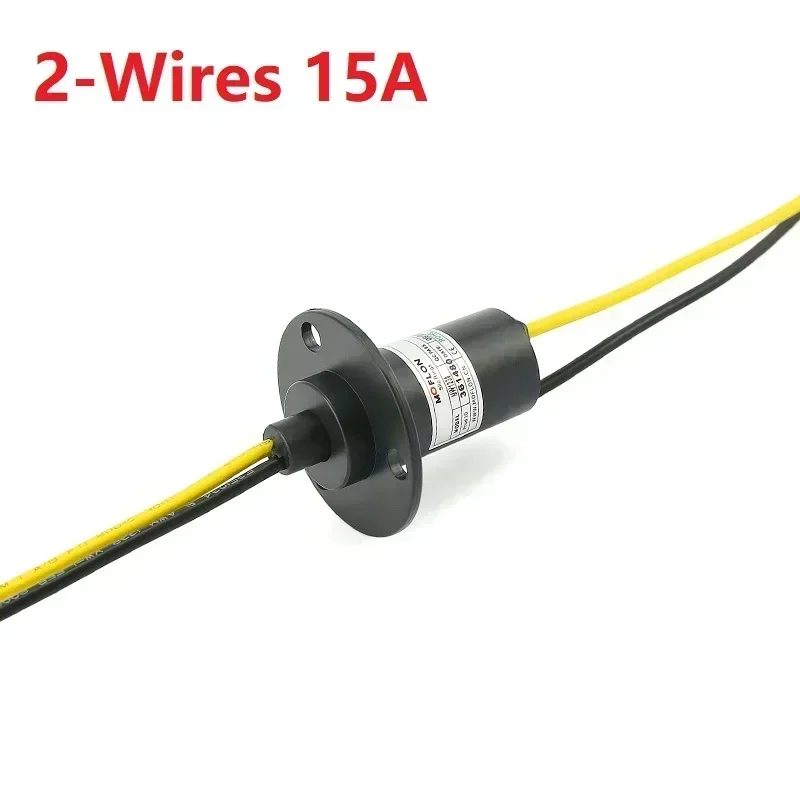 Conductive Slip Ring Conductive Compact Structure Smooth Operation 2 Wires Slip Ring for Rotary Table and More