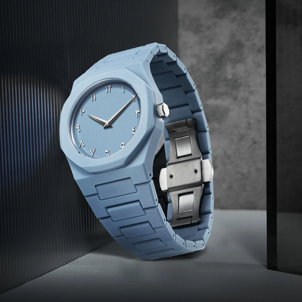 새로운 트렌드 클래식 창의적인 플라스틱 블루 쿼츠 시계 3ATM 방수 남성 비즈니스 시계