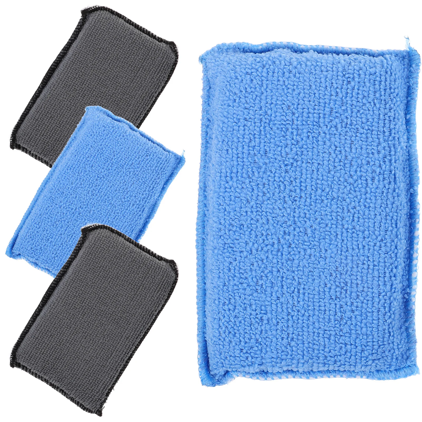 

4 Pcs Car Scrubbing Sponge Kitchen Block Household Wash Window Washing Plush Cleaning Brush Scrubber