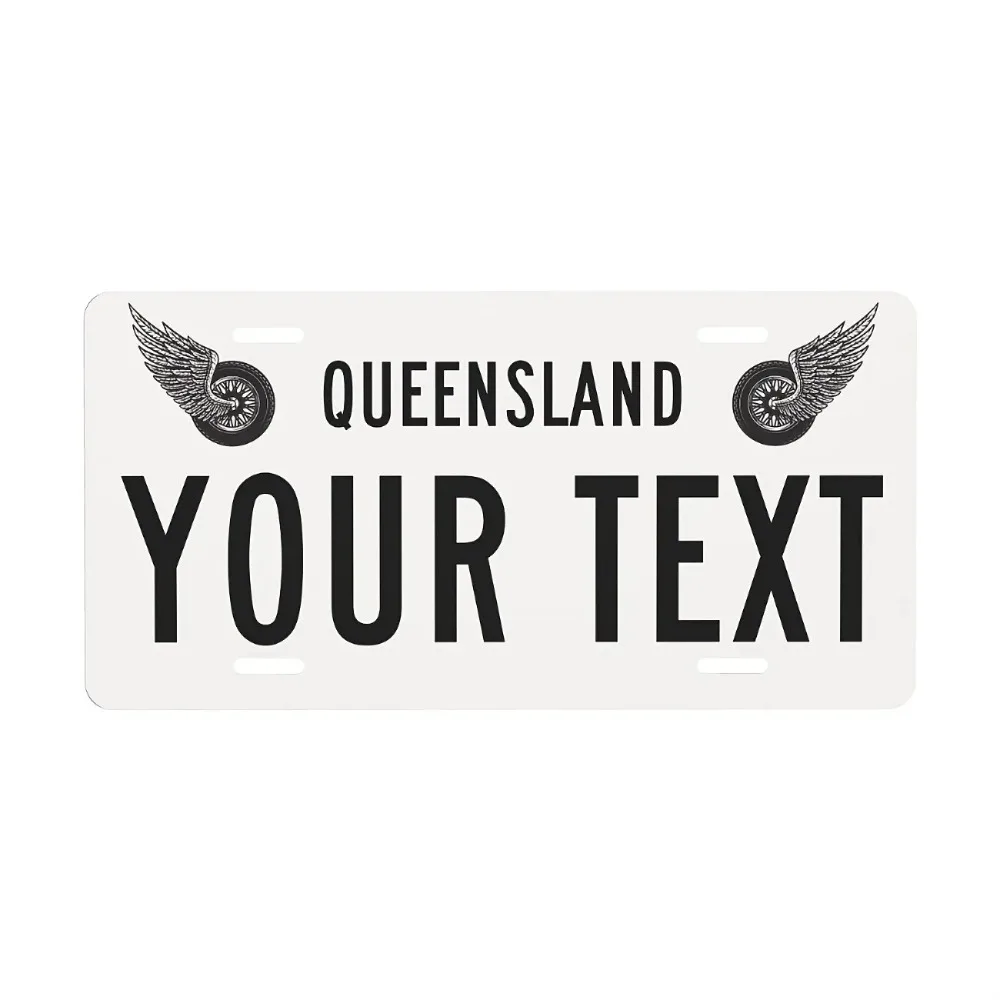 Custom Aluminum License Plate QLD Australia Personalised Garage Decor Holiday Gift