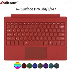 ZONFRONT Backlit Trackpad Keyboard for Microsoft Surface Pro 3 4 5 6 7 Russian Spanish Arabic Portuguese Korean Thai Keyboard