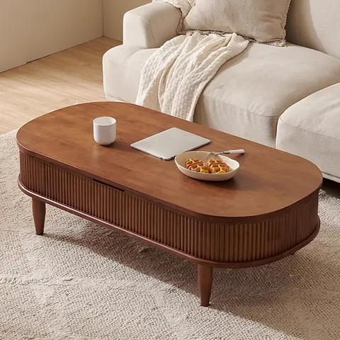 작은 아파트를 위한 완전히 조절 가능한 커피 테이블, 현대적인 라이트 럭셔리 홈 거실 수납 티 테이블, 다기능 책상