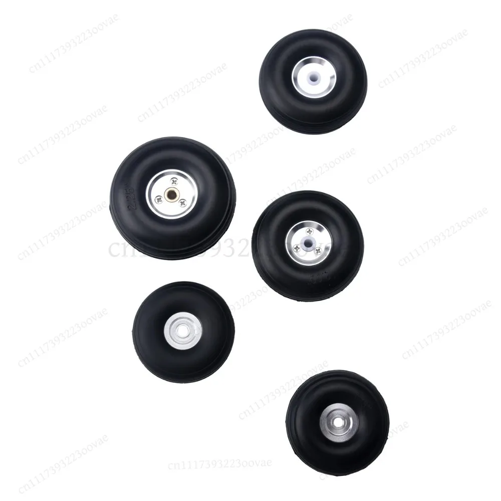 LF-1Pair RC Airplane PU Wheel with Aluminum Core Hub 1-5 Inch for Model Aircraft, Replacement Part