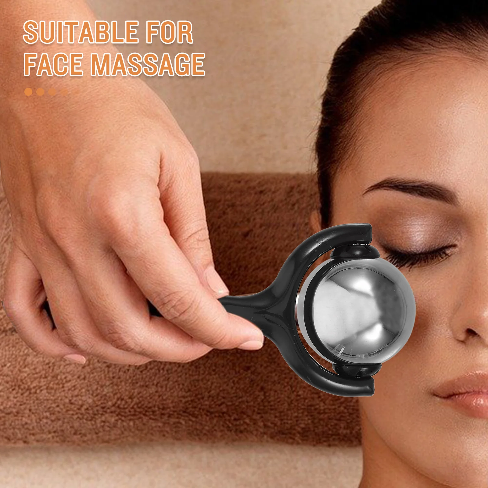 

Facial Guasha Roller Metal Face Massager Smooth Edges Easy Hold Home Travel Use Eye Roller Face Tool Facial Guasha Tool
