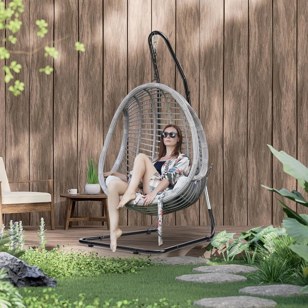 حامل كرسي هزاز متين، حامل كرسي معلق - حامل أرجوحة حسية من الفولاذ شديد التحمل - مقاوم للطقس والصدأ - قابل للتعديل