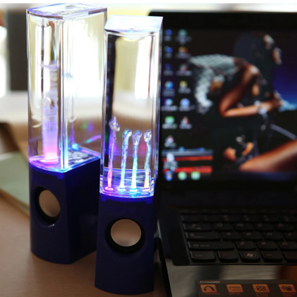 

Speakers 6W Hd Stereo Sound Colorful Led Music Fountain For Pc Phone Laptop Desktop Party Outdoor Fountain