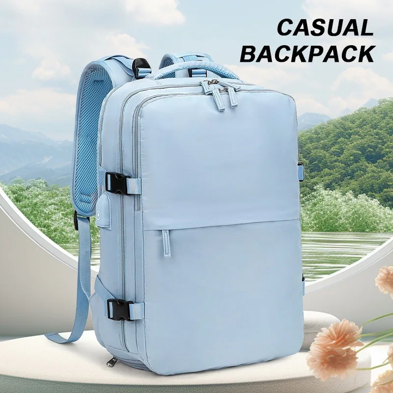 

Модный женский рюкзак, вместительный, водонепроницаемый, с разделением для сухих и влажных вещей, рюкзак для ноутбука, дорожный рюкзак.