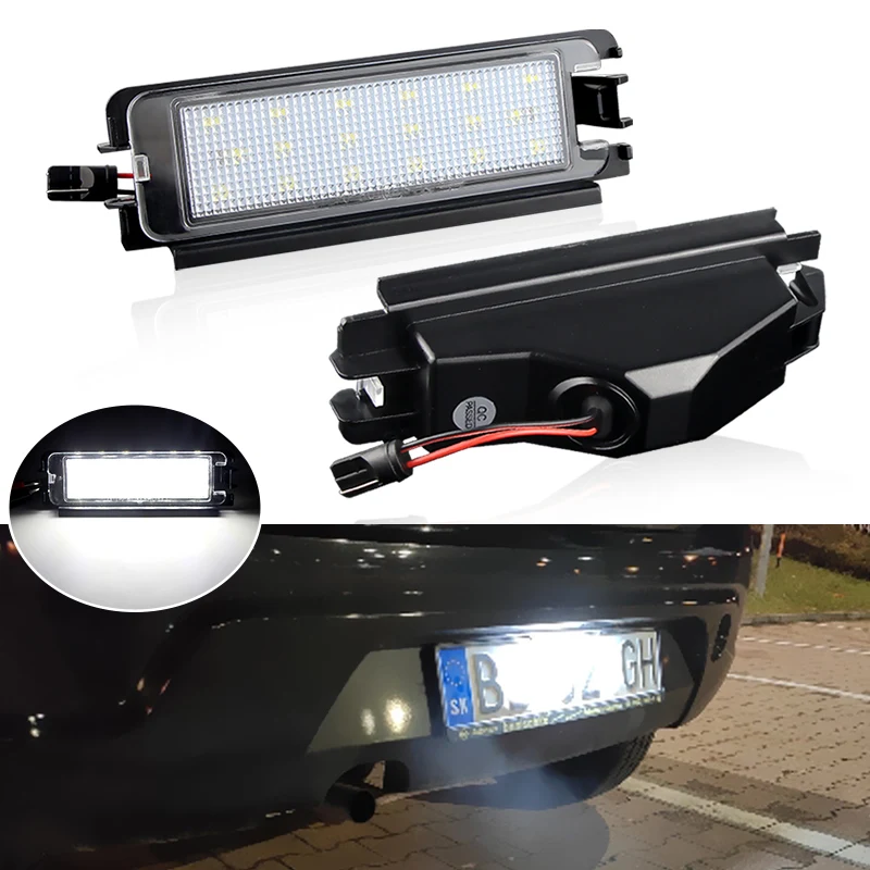 

1PC Car LED License Plate Lights for Renault Dacia Sandero II 2012 - Number Lamps White 6000K Auto Tail Light Error Free Canbus