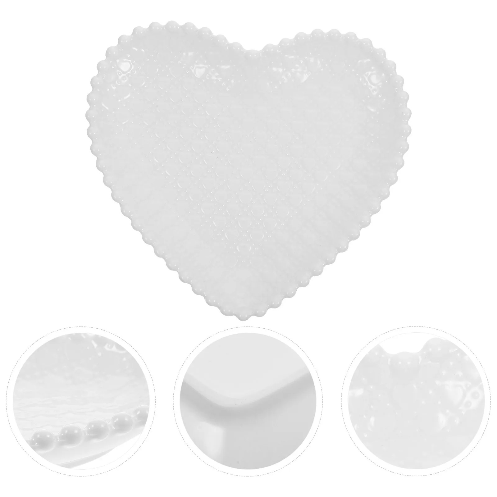 

Creative Heart Shaped Ceramic Food Plate for Home Use Fruit Snack Salad Serving Tray Microwave Dishwasher Safe Chic Tropical
