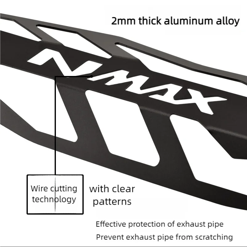 Chekis nadaje się do motocykli Yamaha 2020-2024 Nmax125/155/160 Nmax Turbo Neo Akcesoria do modyfikacji Osłona rury wydechowej Osłona rury wydechowej Metalowa osłona zewnętrzna ochronna — zdjęcie 6