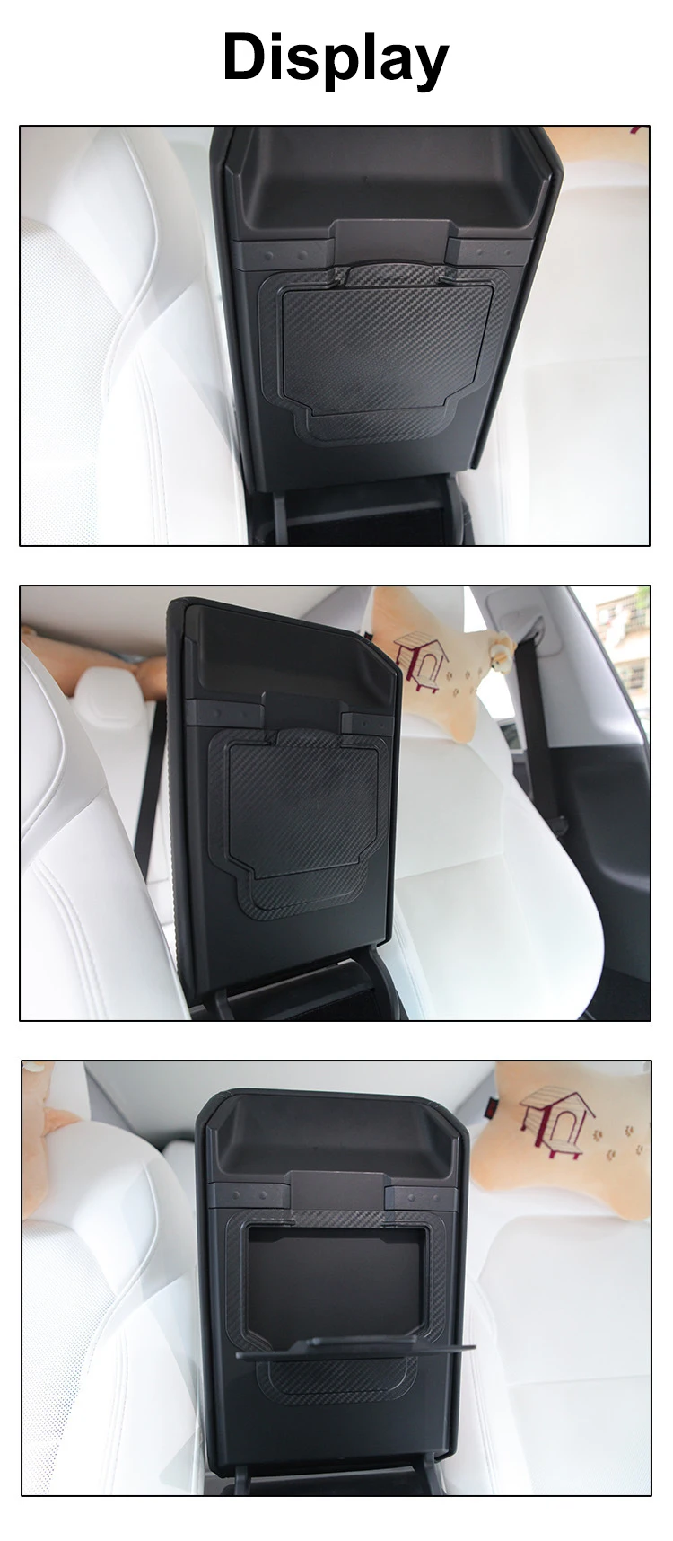 Für Tesla Model Y YL Juniper 2025 Armlehnenbox Versteckter Aufbewahrungsorganizer Kohlefaser-Muster Model 3 Highland Y L Kartenhalter – Detail 6