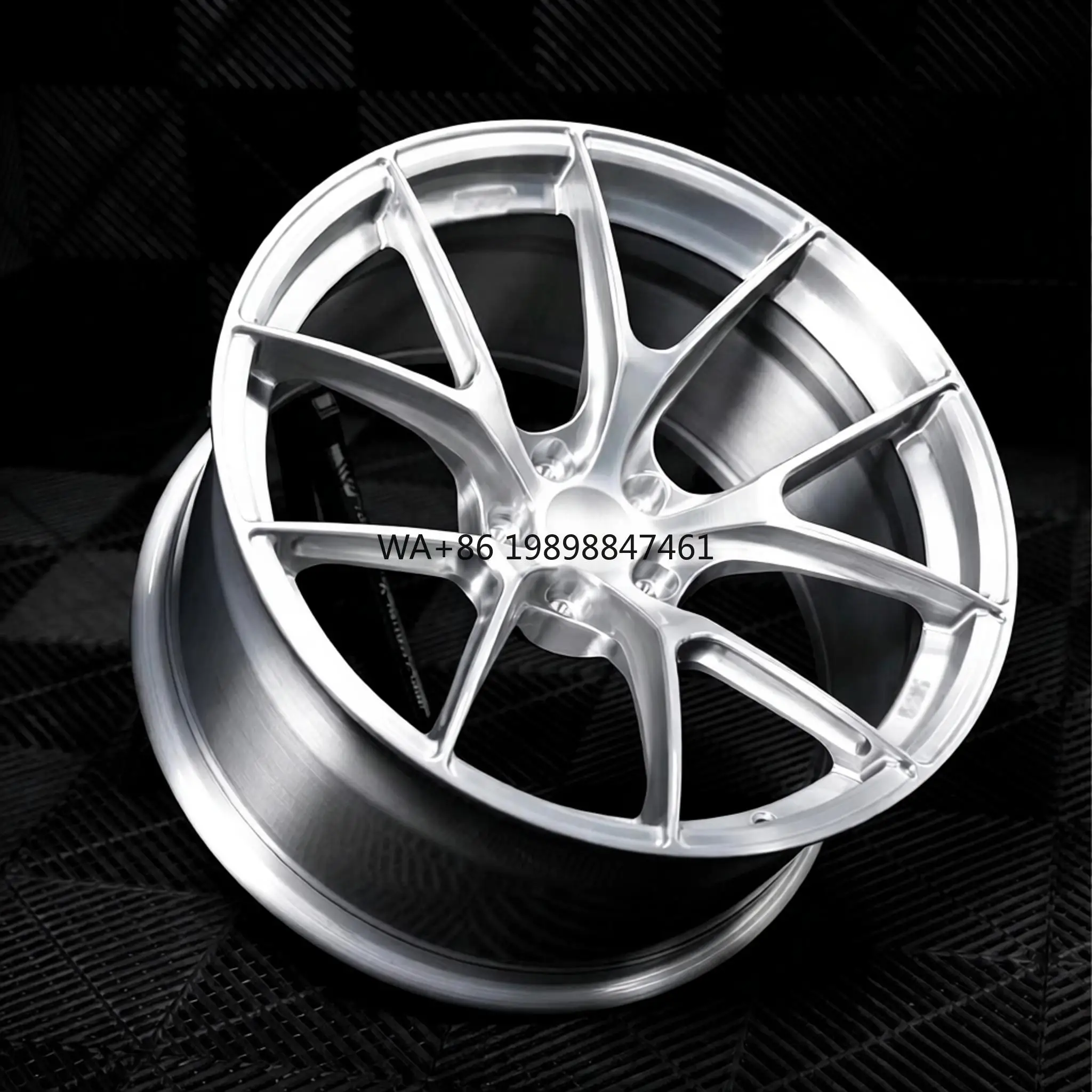 Contrast Color Silver and Black Hollow Spoke Forged Alloy Wheels Custom PCD and Offset for Sport Sedans
