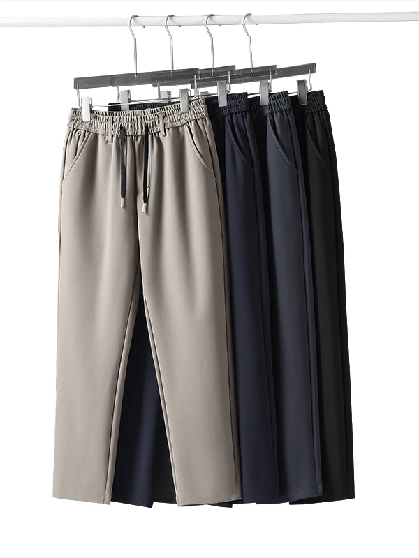 

Waterproof Windproof Men's Casual Pants Straight Leg Spor Long Trousers Multiple Colors Available plus Size up to 8XL