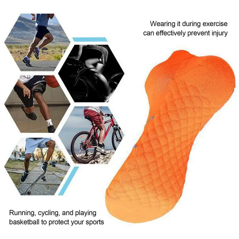 Athletic Cushioned Low Cut Socks Running Sports Ankle Socks Unisex Non-Slip And Anti-Odor Features Moisture Wicking Socks