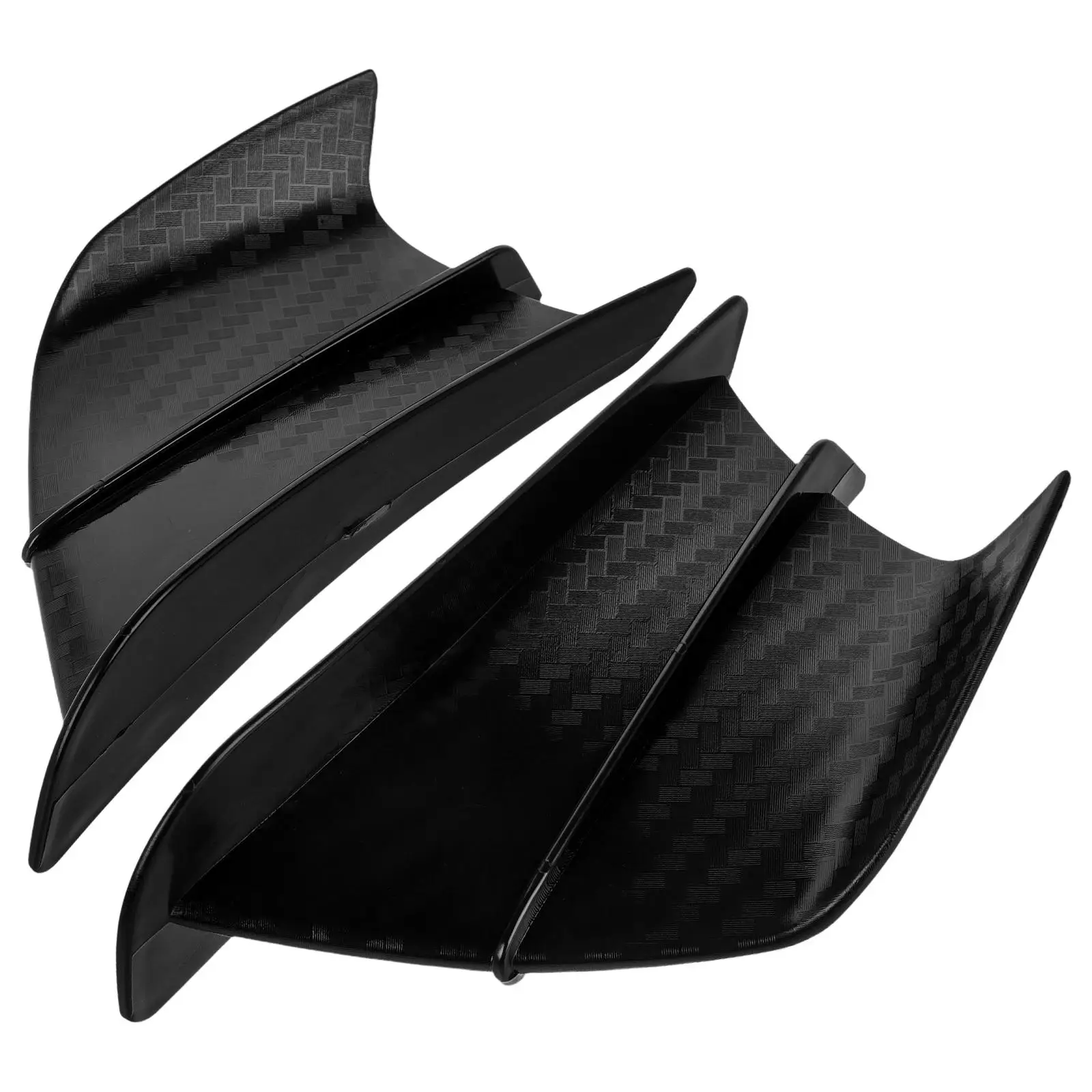 

1 Pair Carbon Fiber Motorcycle Spoiler Durable Winglets Bike Side Stabilizing Control Reduction Winds Universal