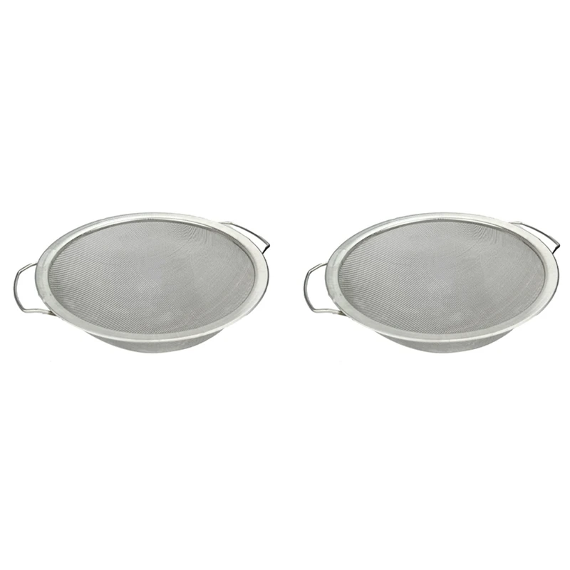 

2X Paint Strainer Mesh Stainless Steel Paint Emulsion Honey Funnel Filter Cover Filter Tool 60-Mesh 11.4Inch Width