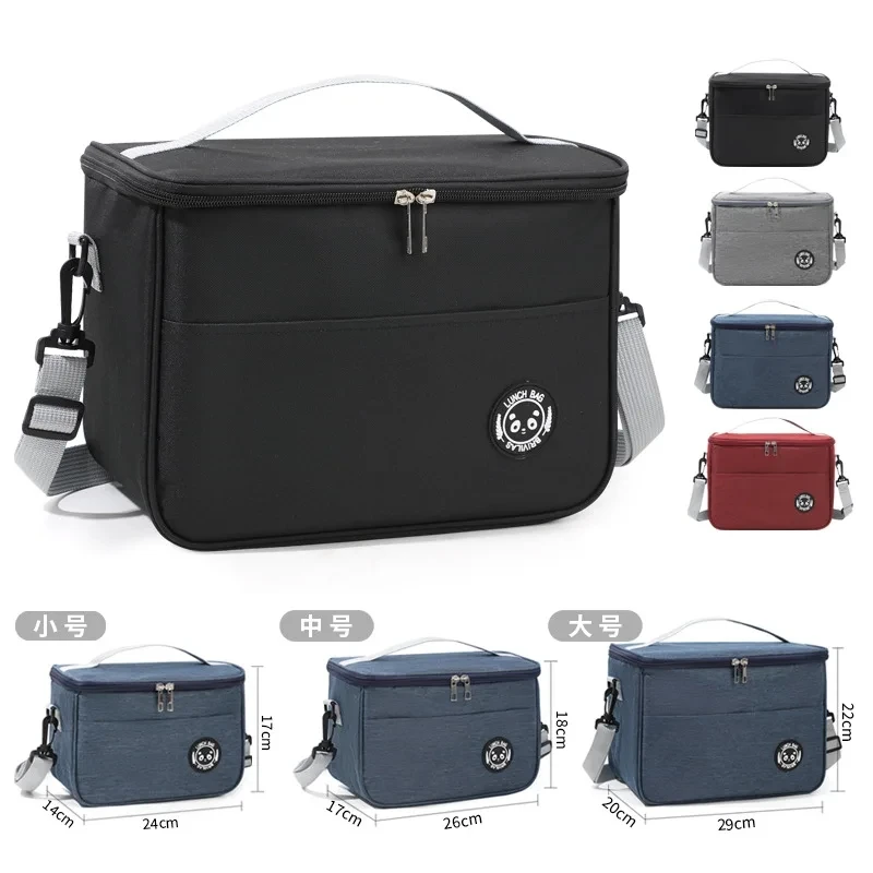 Outdoor Picnic Bag Thermal Insulated Lunch Box Tote Cooler Handbag Waterproof Backpack Bento Pouch School Food Storage Bags