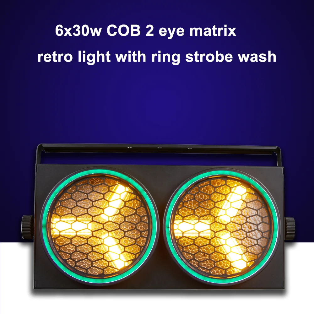 

6x30W COB matrix retro light with ring strobe wash effect DMX512 for DJ Disco Party wedding Bar club light