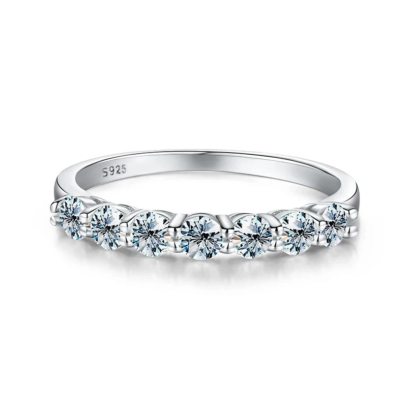 Gra echte Moissan ite Ring Sterling Silber Diamant Ewigkeit Band Verlobung Eheringe für Frauen Luxus Qualität Schmuck – Detail 12
