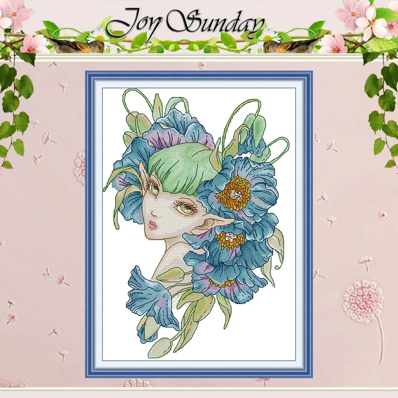 Orchid Spirit Flower Patterns Counted Cross Stitch Set DIY 11CT 14CT 16CT HD Stamped DMC Cross-stitch Kit Embroidery Needlework