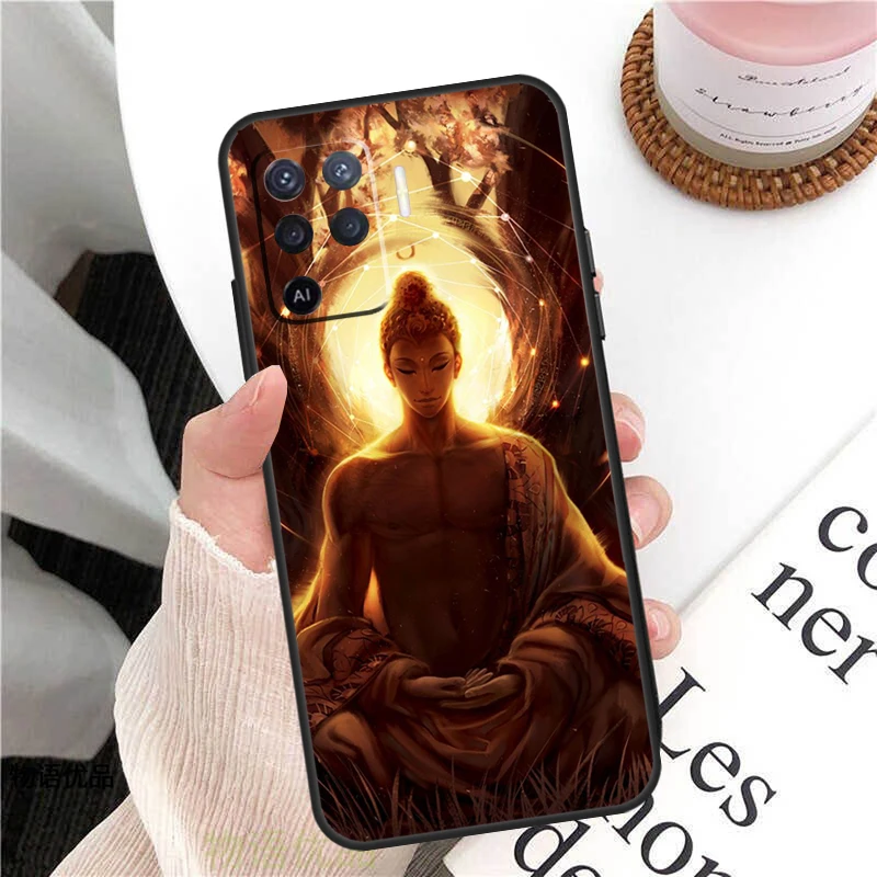 Custodia Buddha per OPPO Find X3 X5 Pro A52 A72 A54 A74 A94 A5 A9 A31 A53 A15 A83 A91 A93 copertura completa