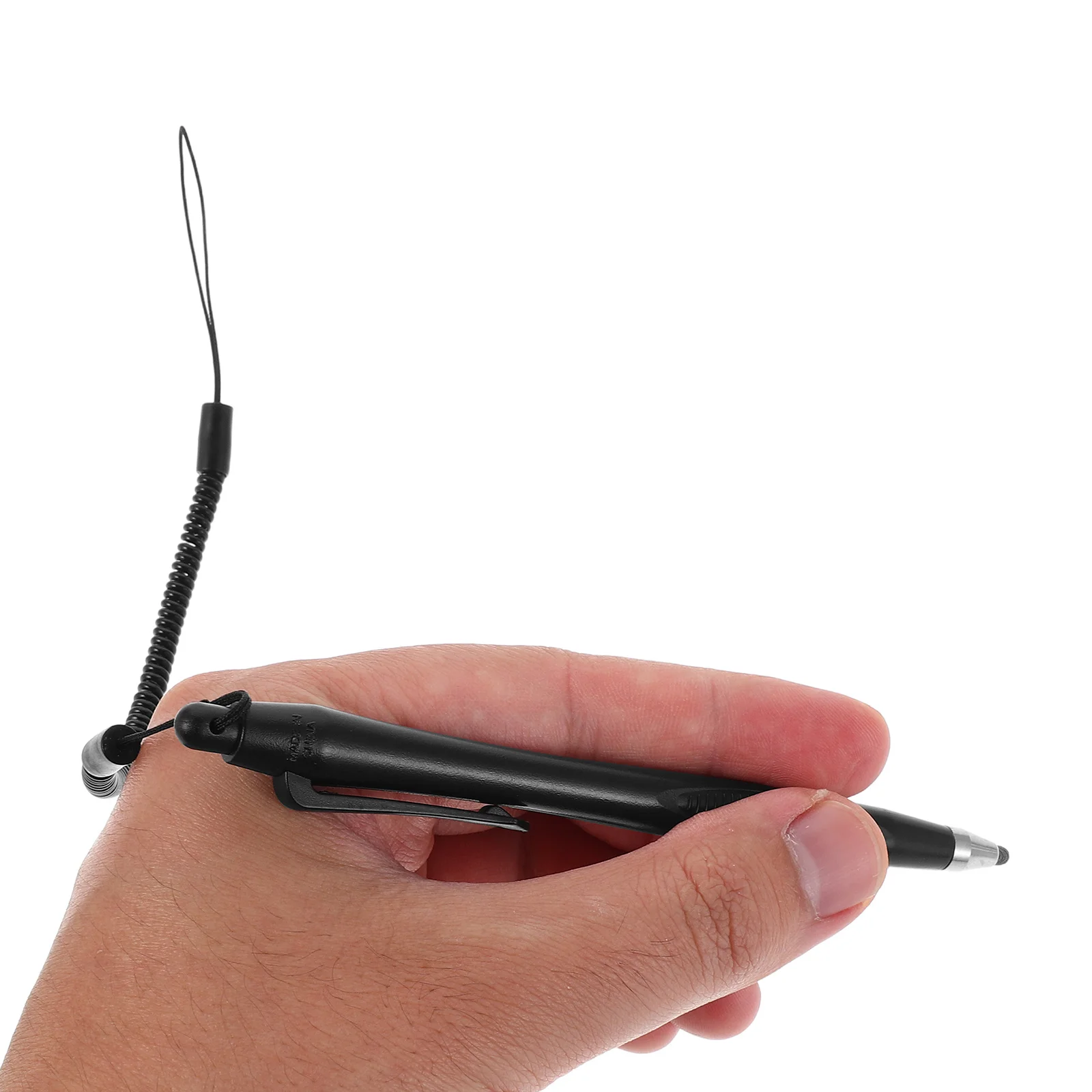 

2Pcs Precision Stylus Pen with Elastic Fiber Tip Spring Coil Lanyard Capacitive Touch Screen Stylus for Tablet Phone