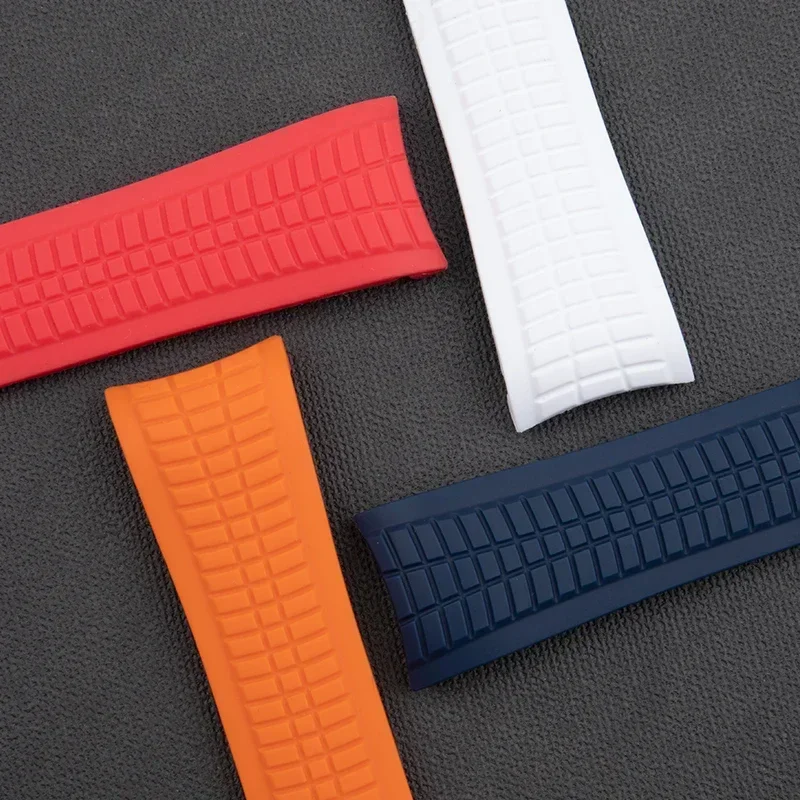 21mm Soft Liquid Rubber Watchband For Patek strap Aquanaut Philippe Series 5164a 5167a Watch band Belt  Metal Pin Connection