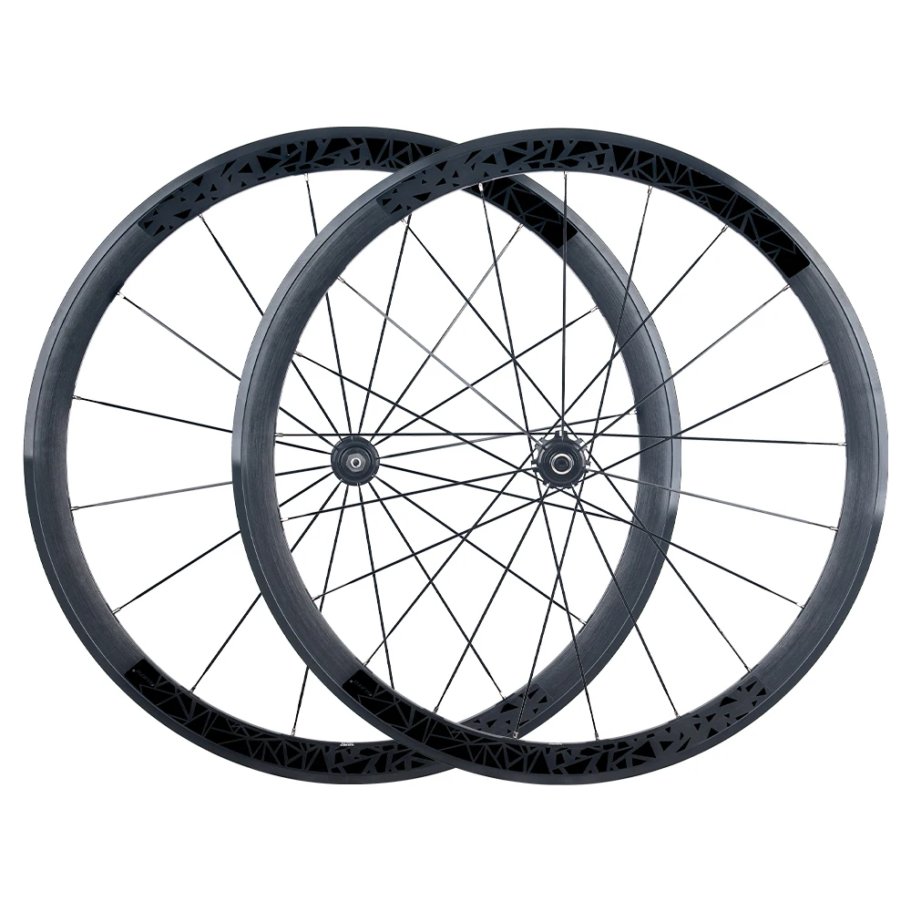 Neuer 700C 30/40/50mm Rennrad-Laufradsatz aus Aluminium mit Clincher-Felge, V-Bremse, Scheibenbremse, Steckachse und Center-Lock-Naben – Detail 14