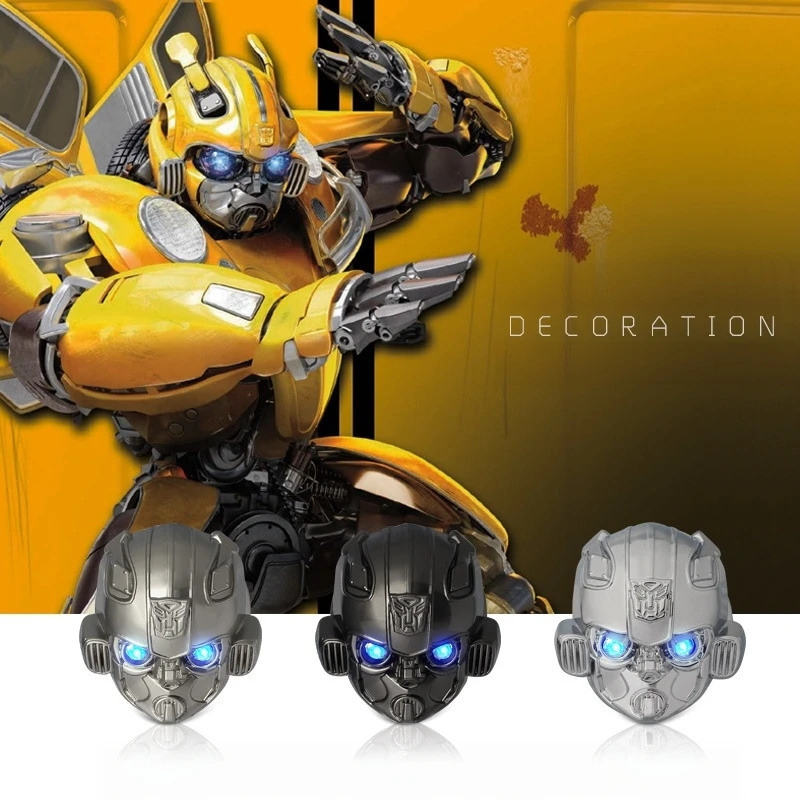 3D Transformers Bumblebee Engine Start Button Cover, Car Ignition Switch Protective Trim, Auto Interior Decorative Accessory