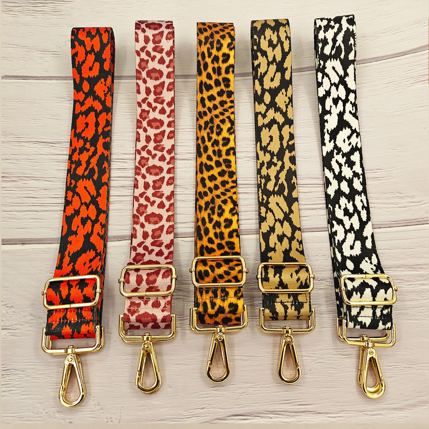 Fashionable and versatile leopard print shoulder strap, adjustable single shoulder bag strap, replaceable luggage accessories