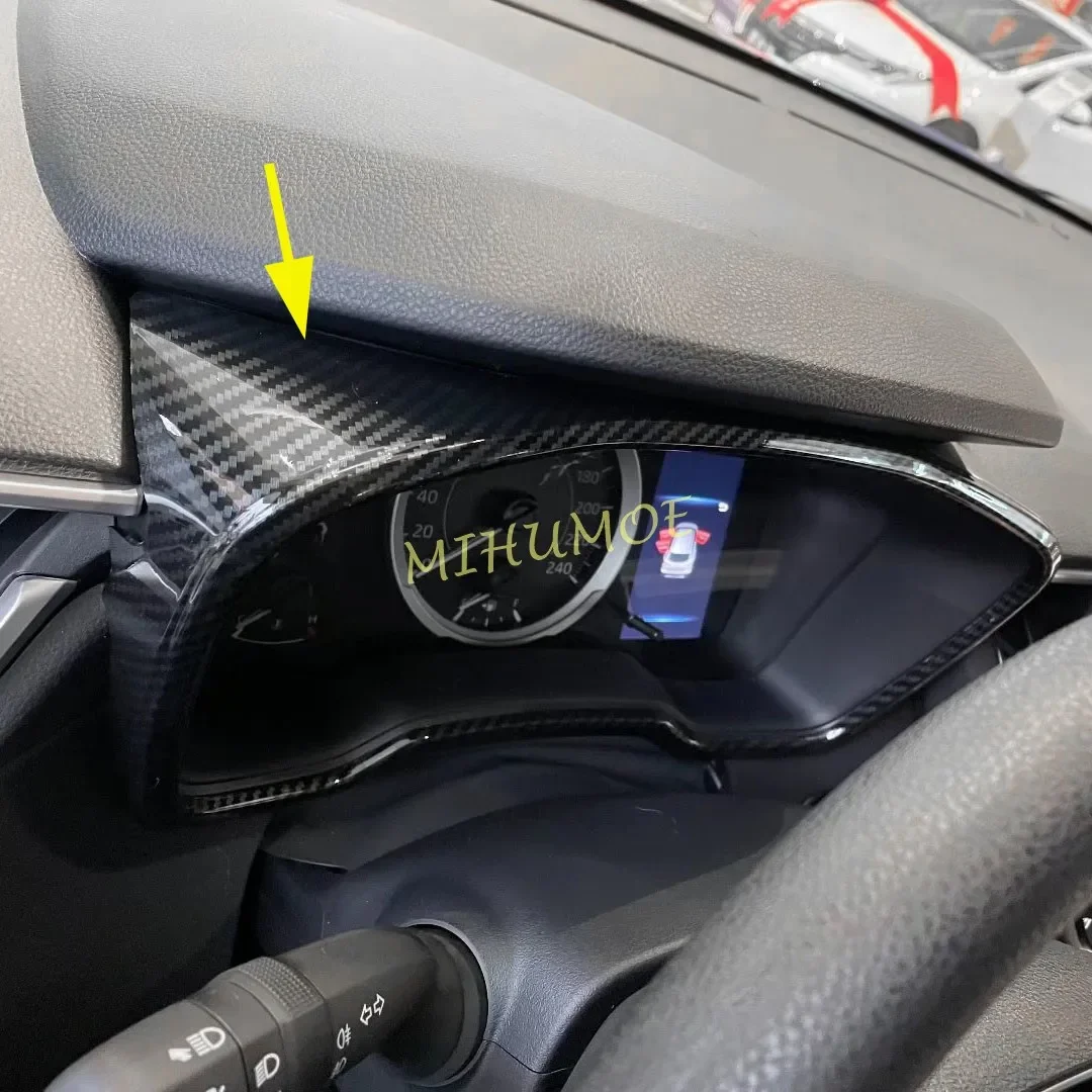 

For Toyota Corolla Cross 2022 2023 2024 Carbon Fiber Interior Center Console Dashboard Instrument Panel Trims Cover Surrounds