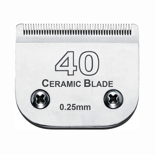 Imagen 2 del producto # Cuchillas de repuesto para cortadora de perros, 40 cuchillas, compatibles con cortaúñas para perros Andis/Wahl/Oster, hoja de cerámica desmontable de 0,25mm