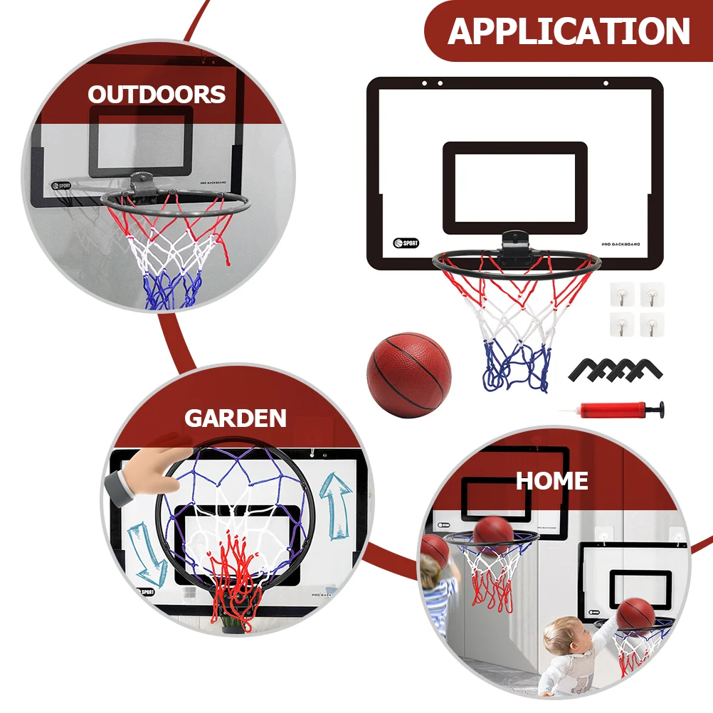 1 Set of Wall Basketball Stand Hanging Frame Children Basketball Toy children's basketball frame kids basketball stand