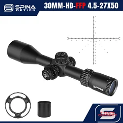 SPINA OPTICS FalconPoint HD 4.5-27x50 FFP Scope Sight First focal plane Long-Range 10-400m Hunting 1/8 MOA