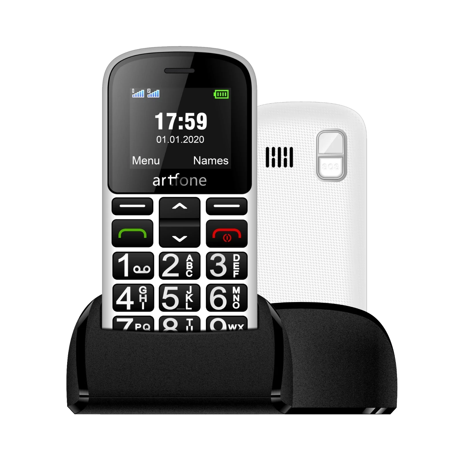 Bar Senior Cellphone Artfone CS181 CS182 CS188 GSM 2G Large Voice Big Button Mobile Phone For Elderly One Key SOS Dual Sim Torch