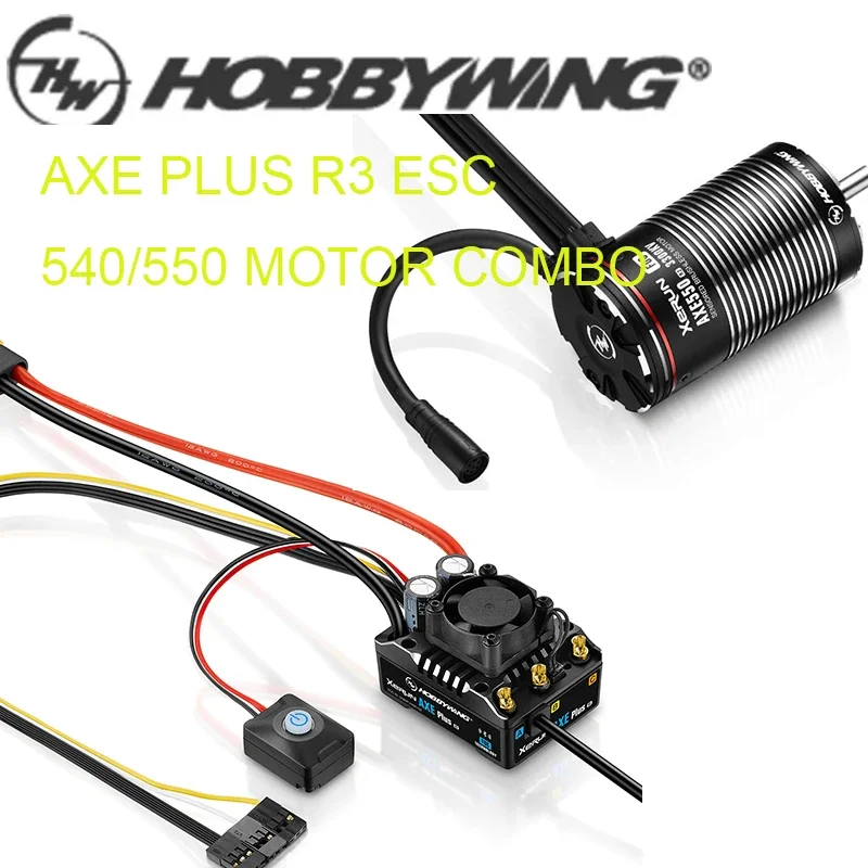 Hobbywing XERUN AXE PLUS R3 135A ESC con 550 3300KV R2 motore Brushless Sensored Combo per 1/10 RC Electric Model Car Crawler