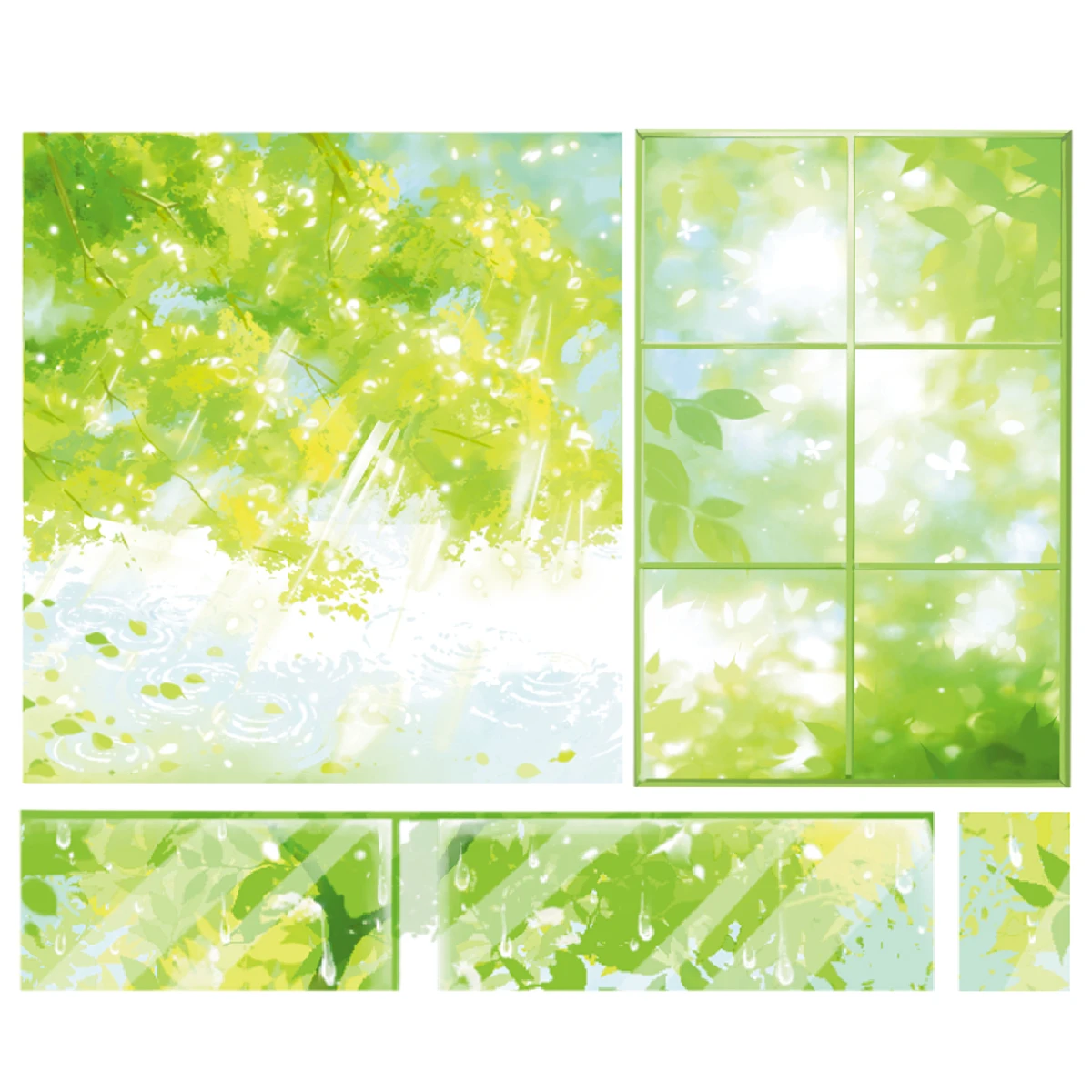 

Деревья Васи Лента для домашних животных Большой фон Журнал Значок Мечта Пейзажный дизайн DIY