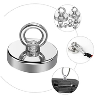 Super Strong Fishing Magnet Heavy Duty Powerful Neodymium Magnet N52 with Countersunk Hole Eyebolt for Salvage Magnetic Pot Salv