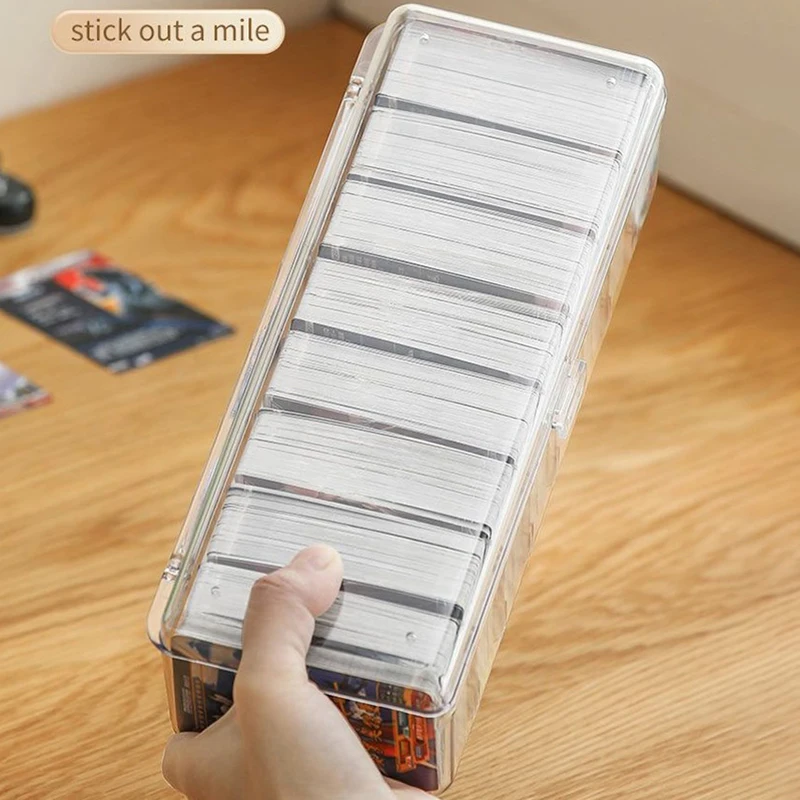 Transparent Hot Trading Card Deck Box Large Capacity Container PKM/MTG/YGO Card Organizer Storage Collectible Game Card Cases