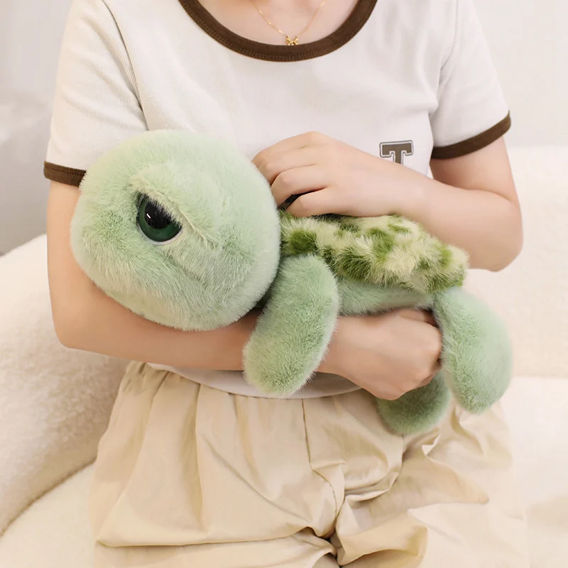 22/28/40CM encantador ojos grandes tortuga de peluche de juguete lindo muñeco de tortuga marina relleno suave Animal almohada decoración del hogar regalo de cumpleaños