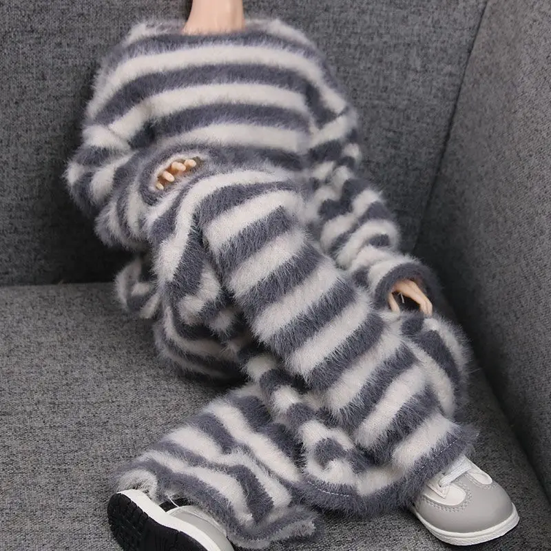 

Комплект одежды для кукол 1/3, 1/4, 1/6, для BJD кукол 77/75/70/45/30 см, полосатая пижама, игрушки для переодевания, аксессуары для кукол, без куклы