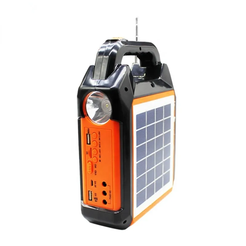 

Outside mobile phone charger use solar power bank Portable Wireless Radio Outside Solar Power Systems Kit