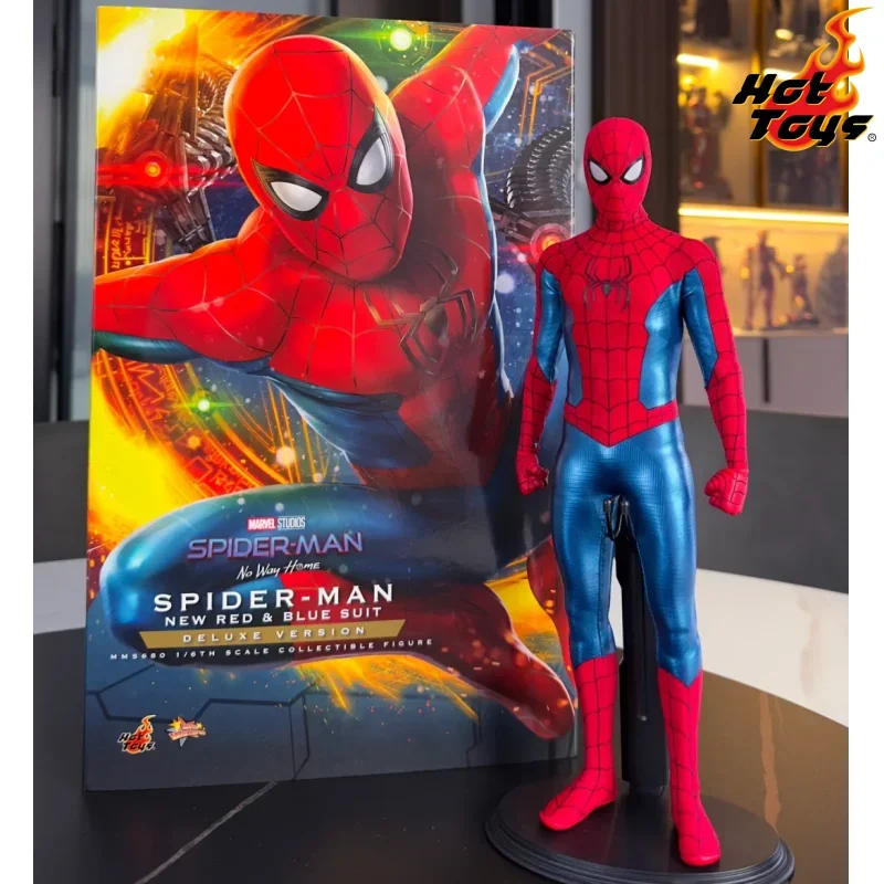 In Stock HotToys HT Spider Man New Red and Blue Battle Suit 1/6 Action Figure MMS679 MMS680 Model Toys Holiday Gifts