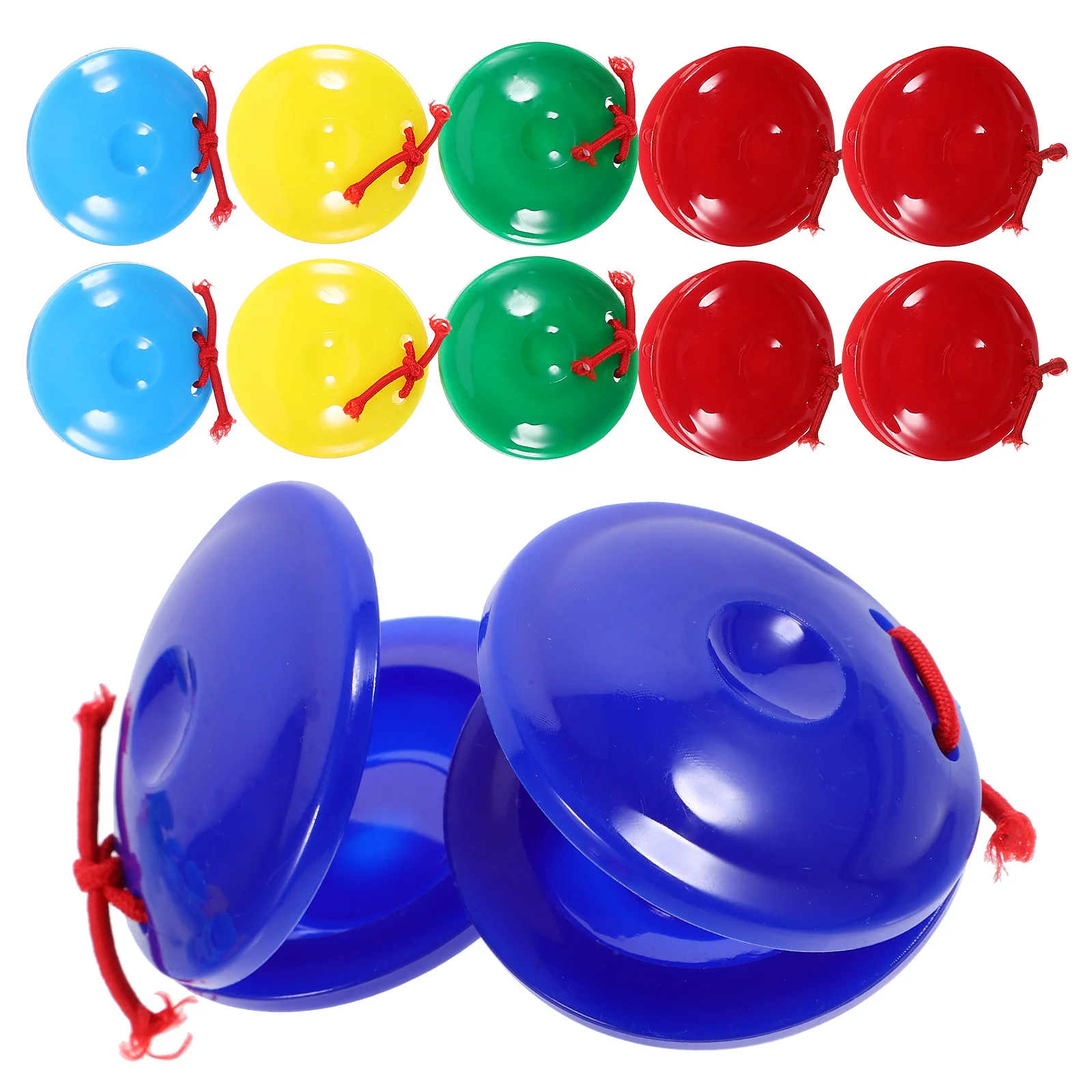 12 Pcs Childrens Toys Castanets Hand Held Percussion Instruments for Kids Orff Educational Music Plaything Plastic