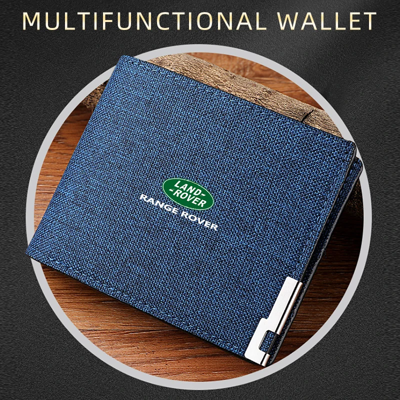 Car Men Short Wallet Credit Card Holder Coin Holder Folding Wallet For Land Rover Freelander L2 LF Range Rover Discovery L319