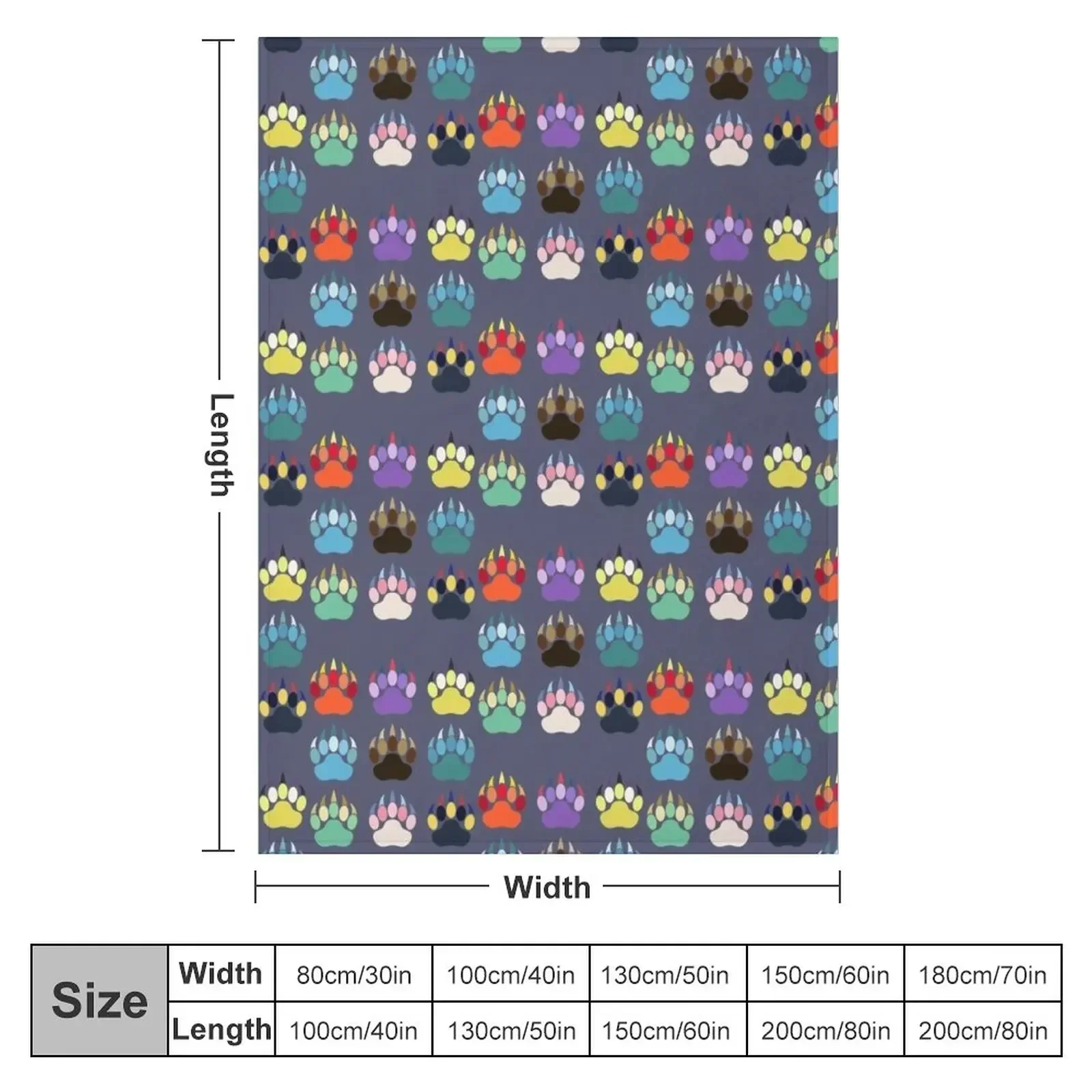 Evolution Paws (bold) Throw Blanket Sleeping Bag Luxury Throw Beach Loose Blankets