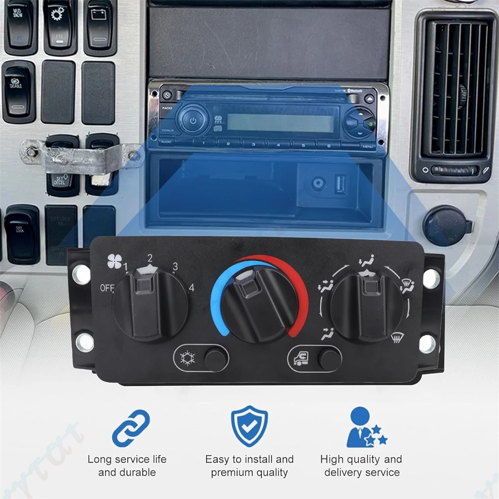

25110700 HVAC For Mack Chu/Cxn/G 2008-2018 CHU612 CHU613 CXU612 Heater A/C Control Switch Panel Front Climate Control Module