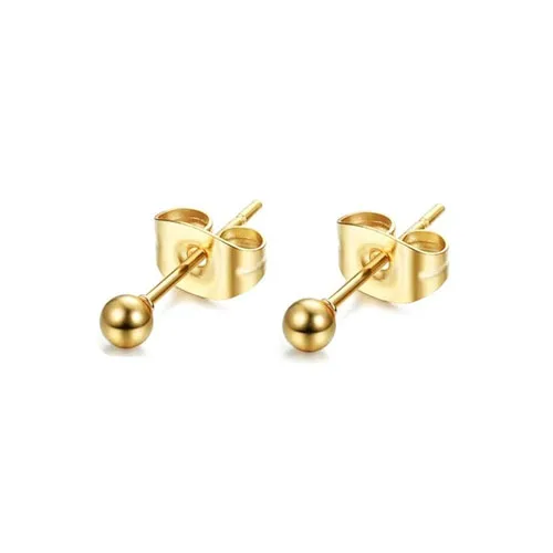 Women's Stainless Steel Stud Earrings, Gold/Silver