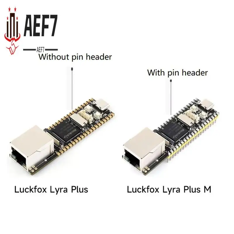 AEF7-Luckfox Lyra Plus RK3506G2 Placa de desarrollo Linux en miniatura Procesador Cortex-A7 de 3 núcleos RJ45 Ethernet